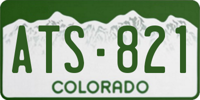 CO license plate ATS821