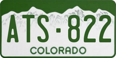 CO license plate ATS822