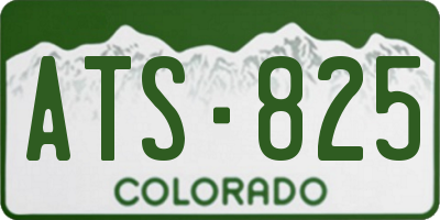 CO license plate ATS825