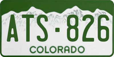 CO license plate ATS826