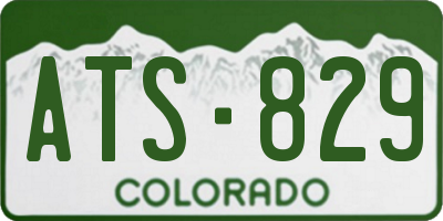 CO license plate ATS829
