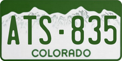 CO license plate ATS835