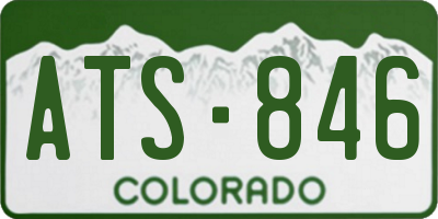 CO license plate ATS846
