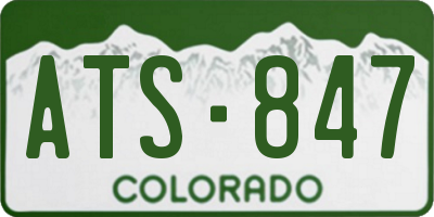 CO license plate ATS847