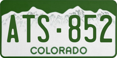 CO license plate ATS852