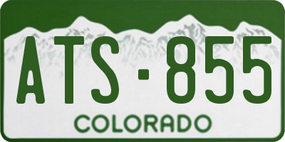 CO license plate ATS855