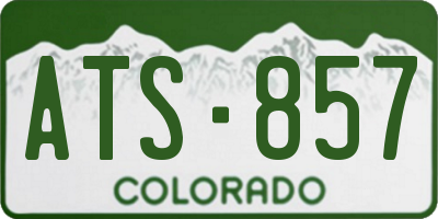 CO license plate ATS857