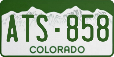 CO license plate ATS858