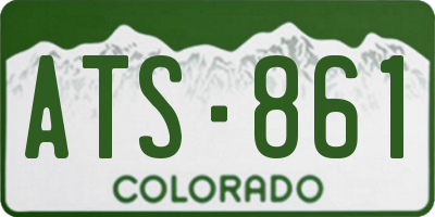 CO license plate ATS861