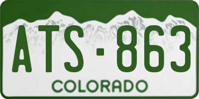 CO license plate ATS863