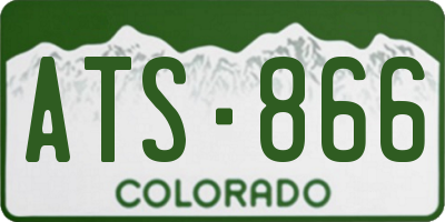 CO license plate ATS866