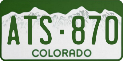 CO license plate ATS870