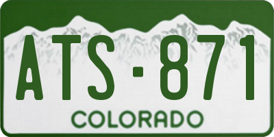 CO license plate ATS871