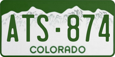 CO license plate ATS874