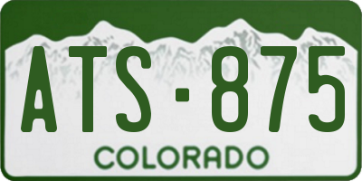 CO license plate ATS875