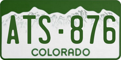 CO license plate ATS876