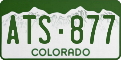 CO license plate ATS877