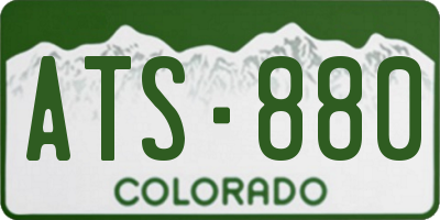 CO license plate ATS880