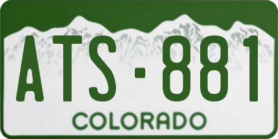 CO license plate ATS881