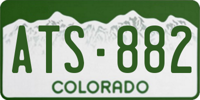 CO license plate ATS882
