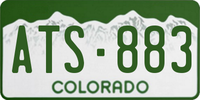 CO license plate ATS883