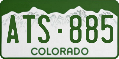 CO license plate ATS885