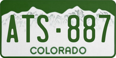 CO license plate ATS887