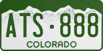 CO license plate ATS888