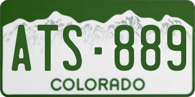 CO license plate ATS889