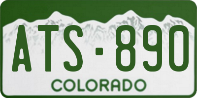 CO license plate ATS890