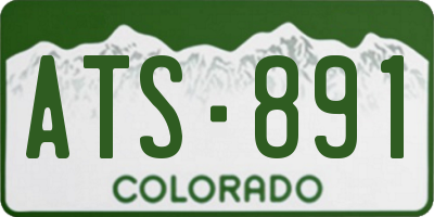 CO license plate ATS891