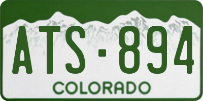 CO license plate ATS894