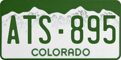 CO license plate ATS895