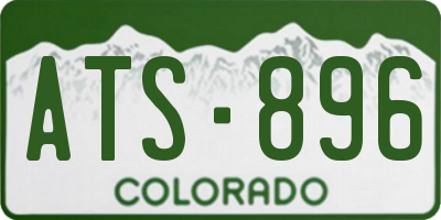 CO license plate ATS896