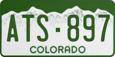 CO license plate ATS897