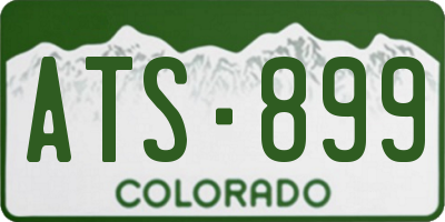 CO license plate ATS899
