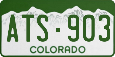 CO license plate ATS903