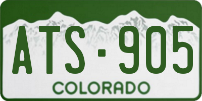CO license plate ATS905