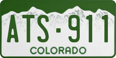 CO license plate ATS911