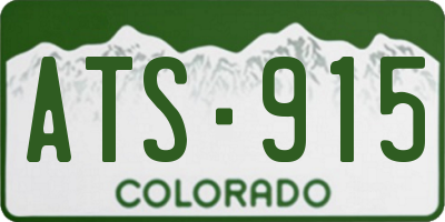 CO license plate ATS915