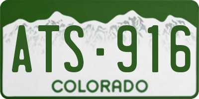 CO license plate ATS916