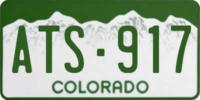 CO license plate ATS917