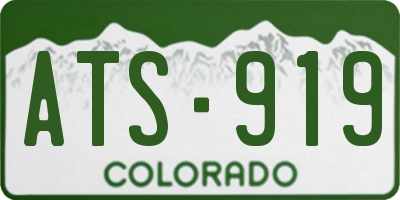 CO license plate ATS919