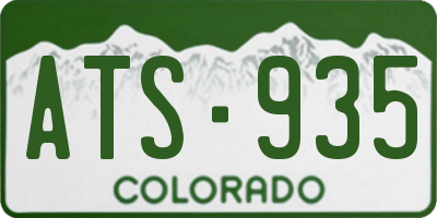 CO license plate ATS935