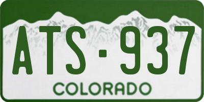 CO license plate ATS937