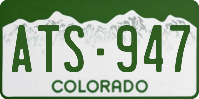CO license plate ATS947