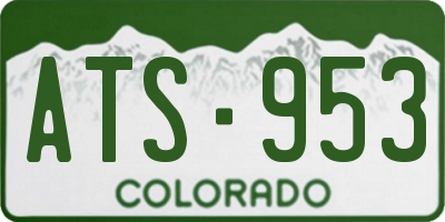 CO license plate ATS953