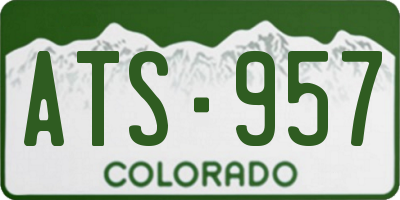 CO license plate ATS957
