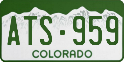 CO license plate ATS959