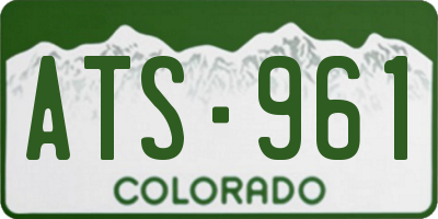 CO license plate ATS961